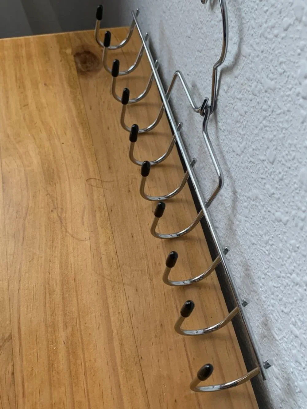 Metal Chrome Tie Belt Hanger 10 Hook Closet Organizer Rubber Tips Swivel Hook